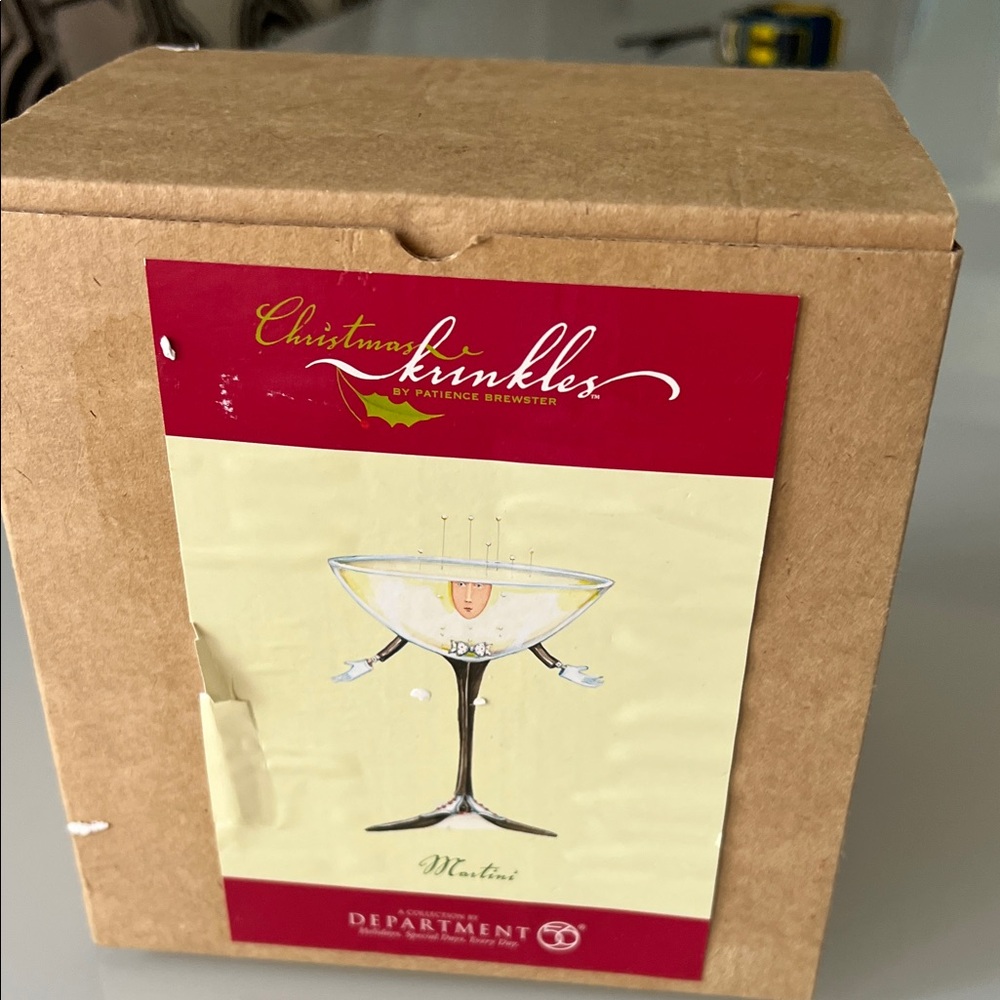 Christmas Krinkles Martini Ornament by Patience Brewster & Department 56
